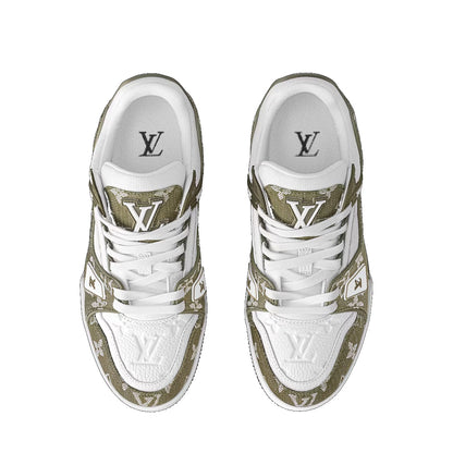 LV Trainer Khaki Green Monogram Denim